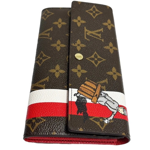 Louis Vuitton Bifold Long Wallet Brown Monogram M60034 Portefeuille Sarah - Picture 6 of 8